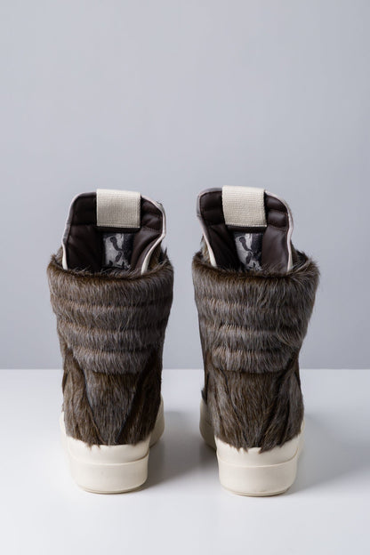 Rick Owens MegaGeobaskets in Indigo Calf Hair back