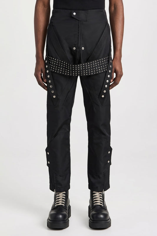 Rick Owens Megastrapped Motopants in Black