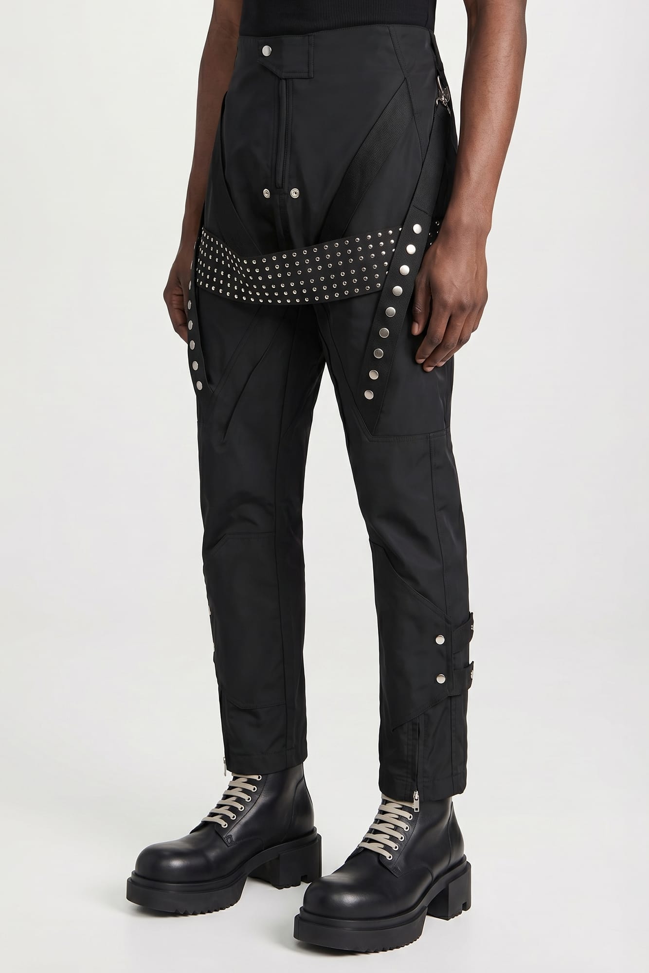Rick Owens Megastrapped Motopants in Black