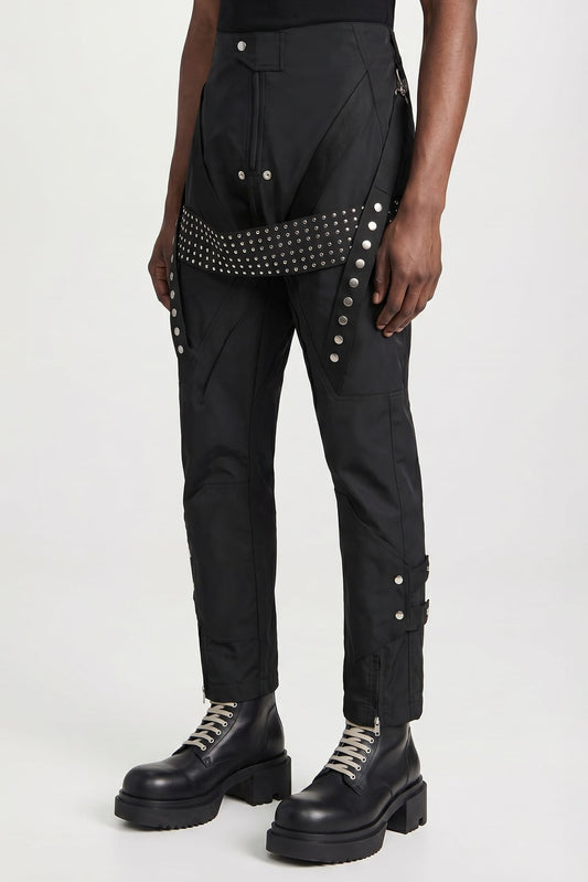 Rick Owens Megastrapped Motopants in Black side