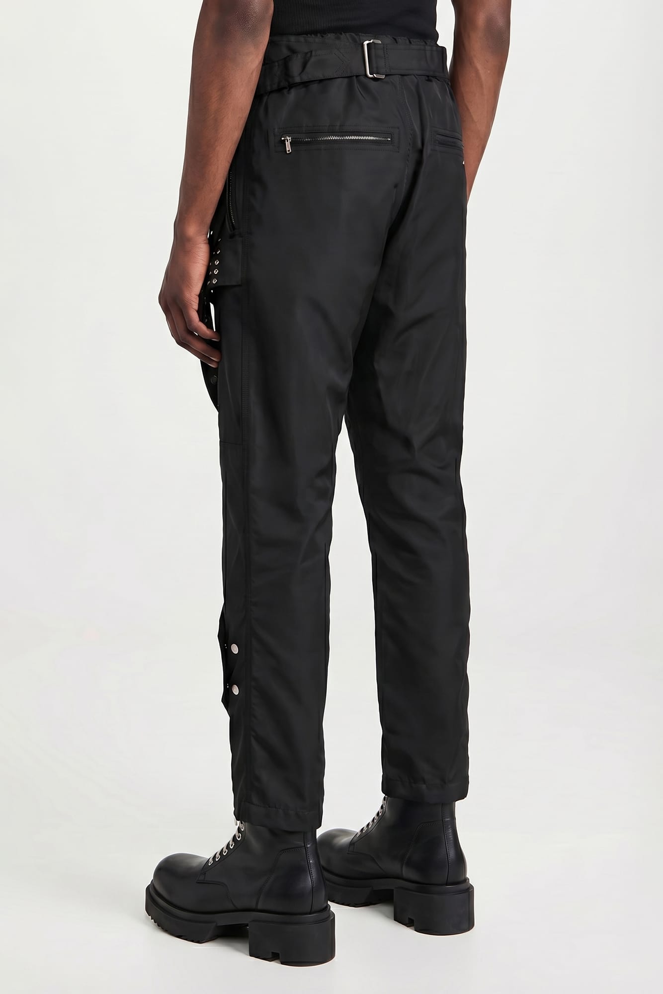 Rick Owens Megastrapped Motopants in Black back