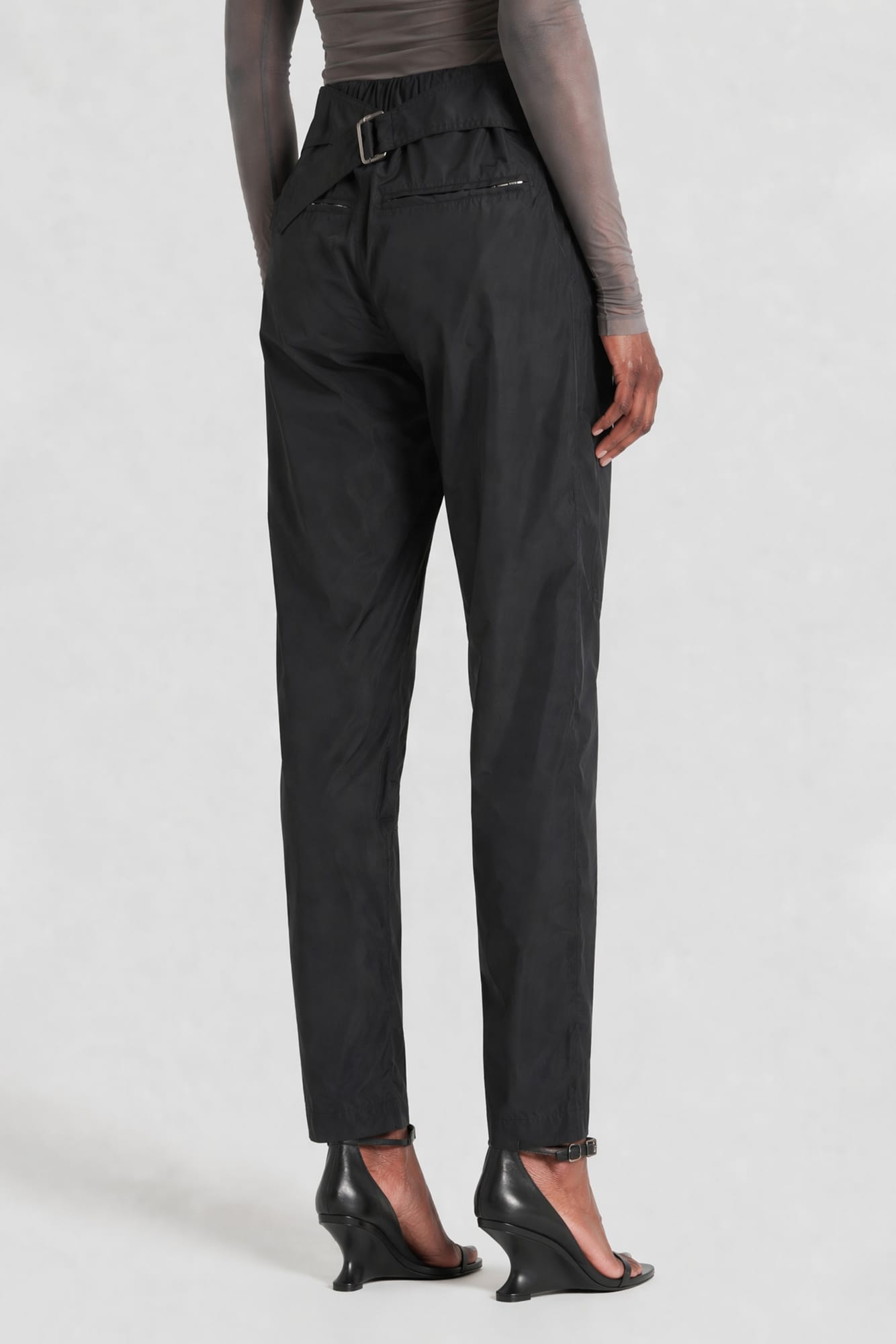 Rick Owens W Megastrapped Motopants in Black back