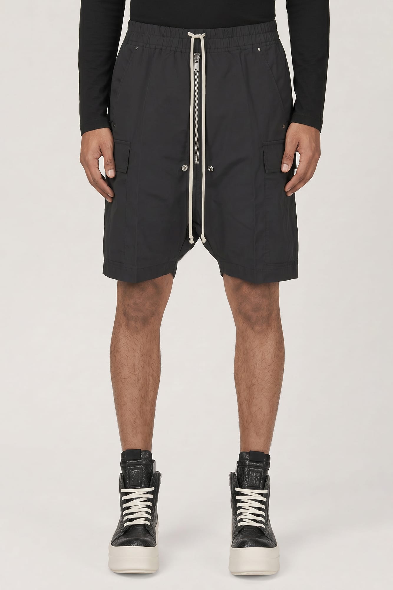 Rick Owens Mens Cargobela Shorts in Black