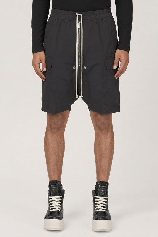 Rick Owens Mens Cargobela Shorts in Black