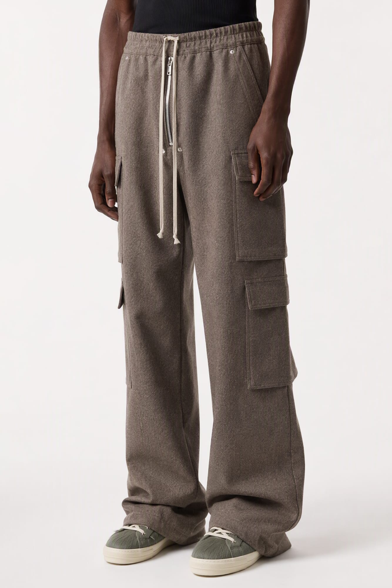 Rick Owens Mens Cargobelas in Dust