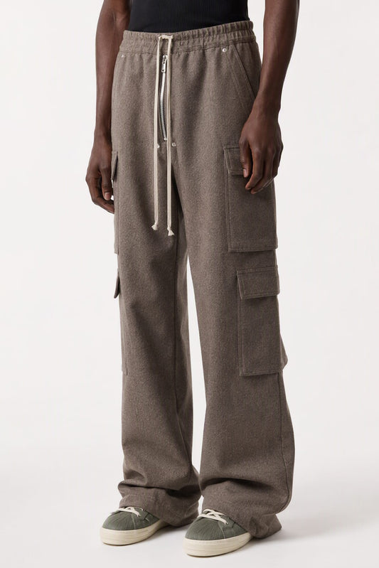 Rick Owens Mens Cargobelas in Dust side