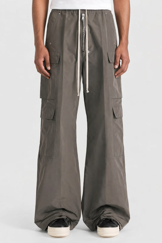 Rick Owens Mens Cotton Cargobelas in Dust