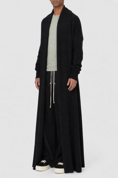 Rick Owens Mens Dafne Robe in Black in Black side
