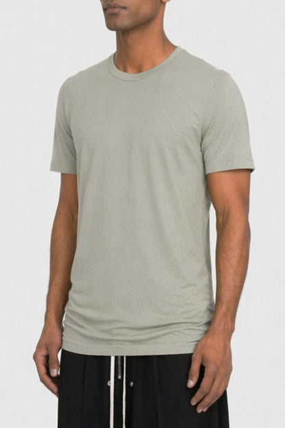 Rick Owens Mens Double Short Sleeve T in Dark Pearl side