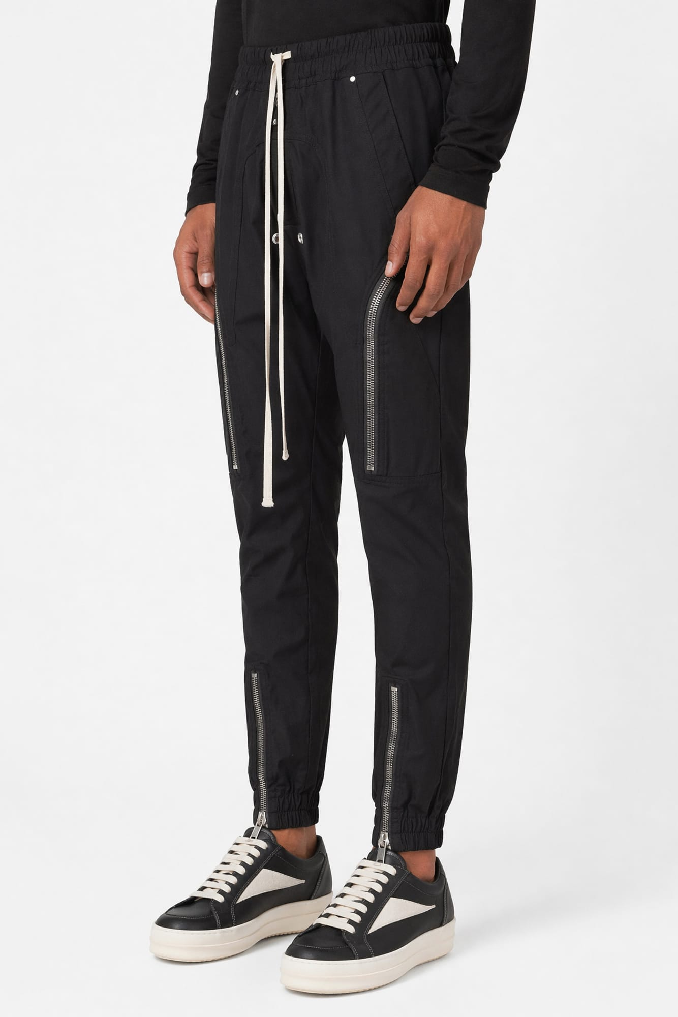 Rick Owens Mens Heizer Cargos in Black side