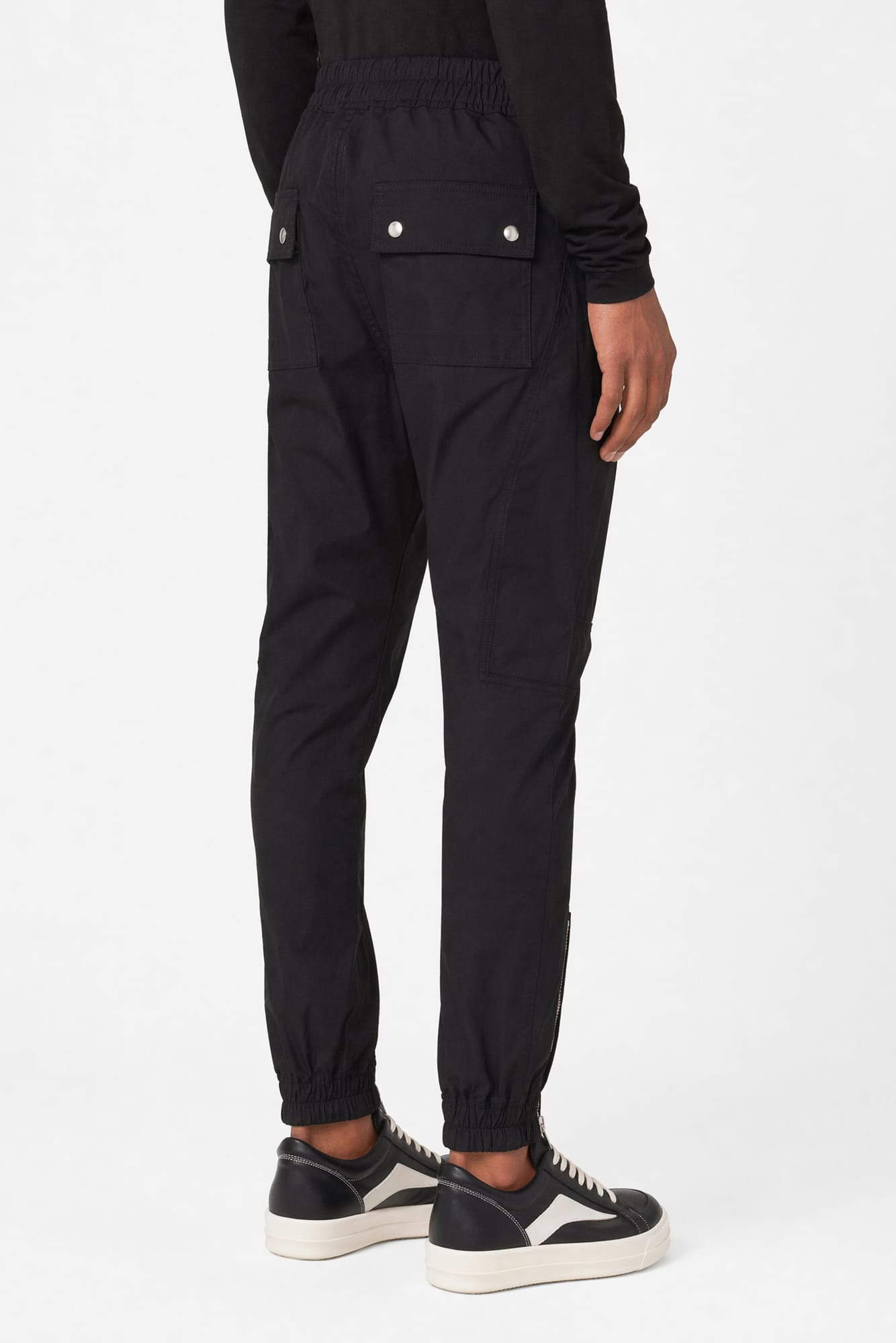 Rick Owens Mens Heizer Cargos in Black back