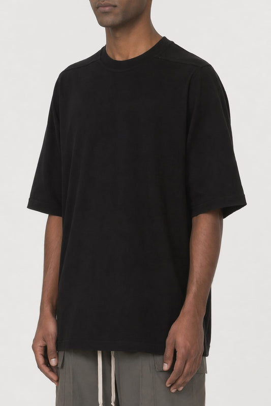 Rick Owens Mens Jumbo Short Sleeve T in Black side
