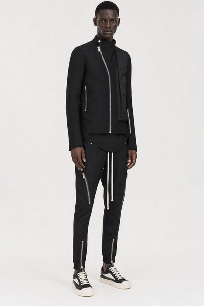 Rick Owens Mens Release Jacket in Black full look