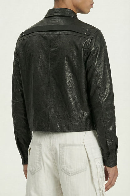 Rick Owens Mens Tour Alice Shirt in Black back