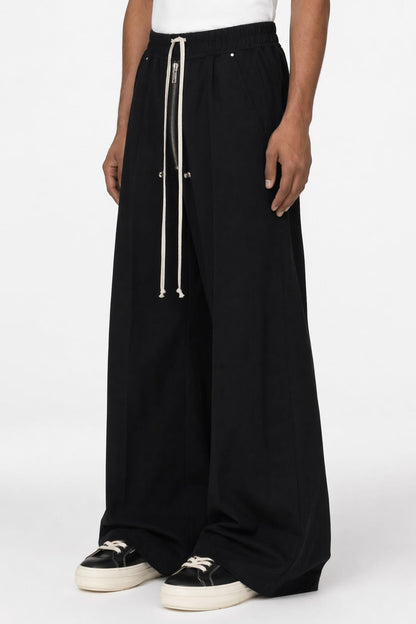 Rick Owens Mens Wide Bela Pants in Black side
