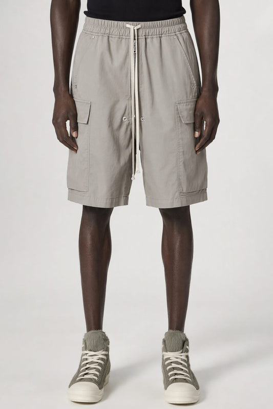 Rick Owens Mens Cargobela Shorts in Dark Pearl