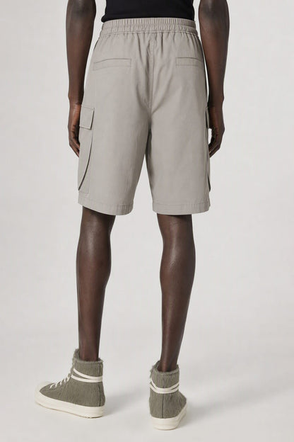 Rick Owens Mens Cargobela Shorts in Dark Pearl back