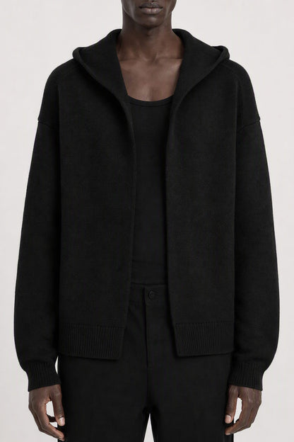 Rick Owens Mens Hoodie Robe in Black