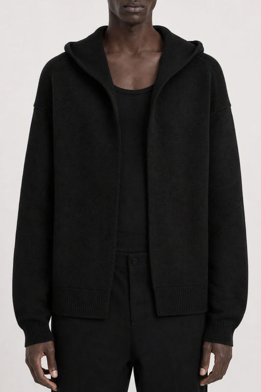Rick Owens Mens Hoodie Robe in Black