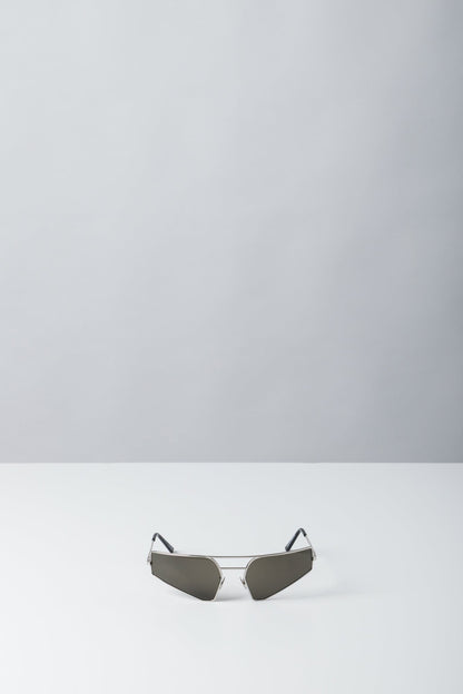 Rick Owens Prong Sunglasses in Silver SS25