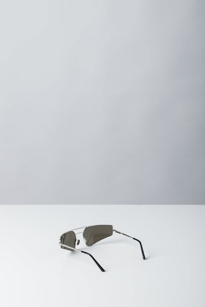 Rick Owens Prong Sunglasses in Silver SS25 back