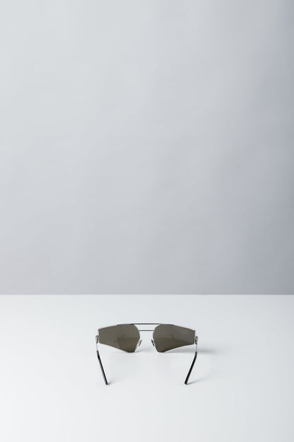 Rick Owens Prong Sunglasses in Silver SS25 back
