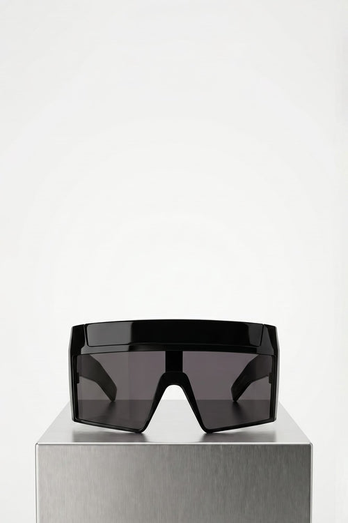 Rick Owens Rev Shiny Sunglasses in Black