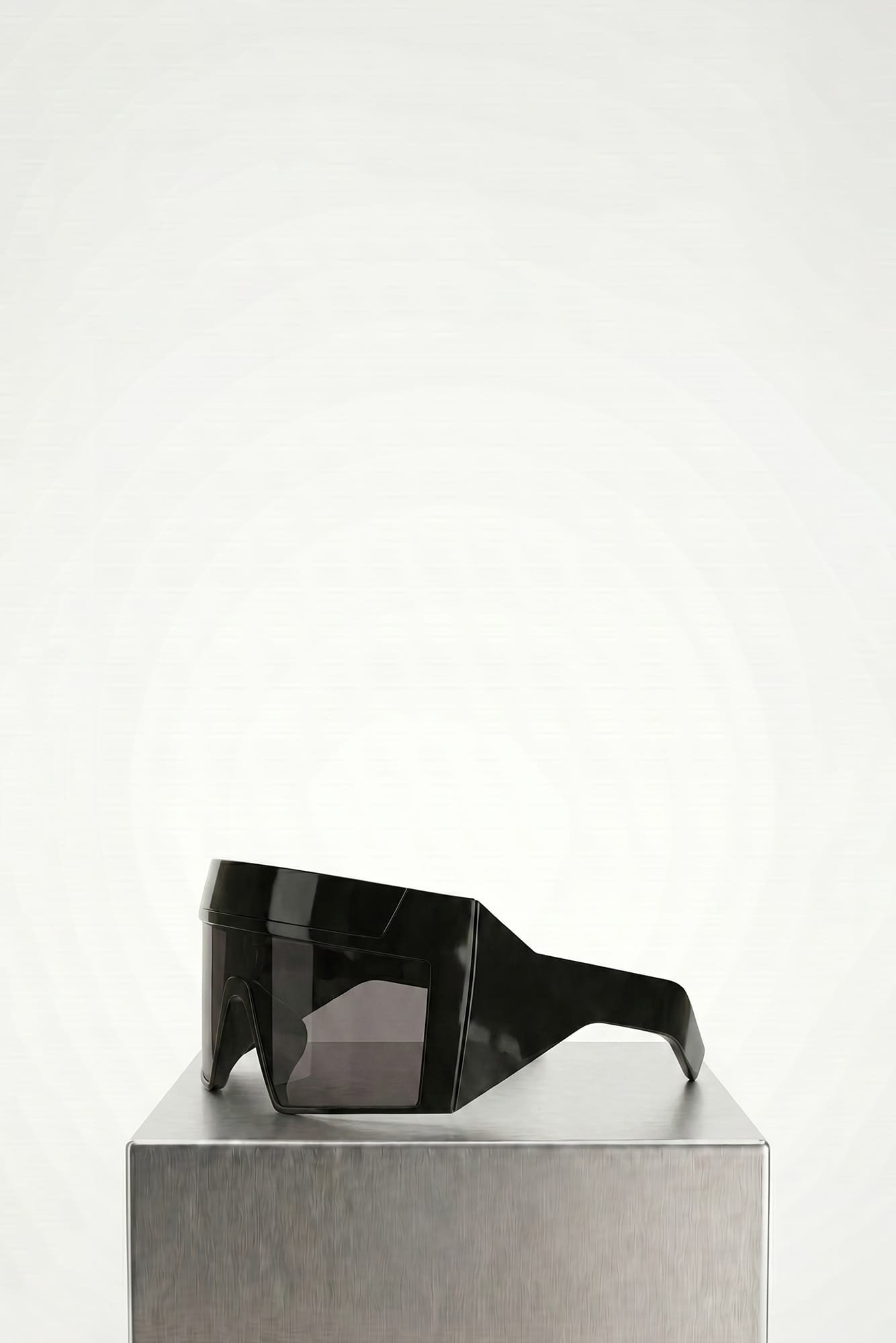 Rick Owens Rev Shiny Sunglasses in Black