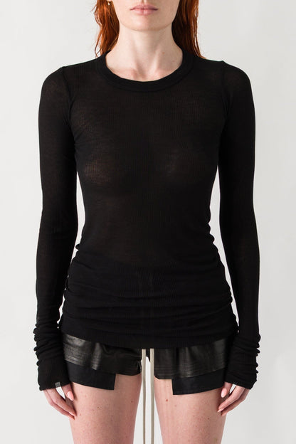 Rick Owens Rib LS T-Shirt in Black
