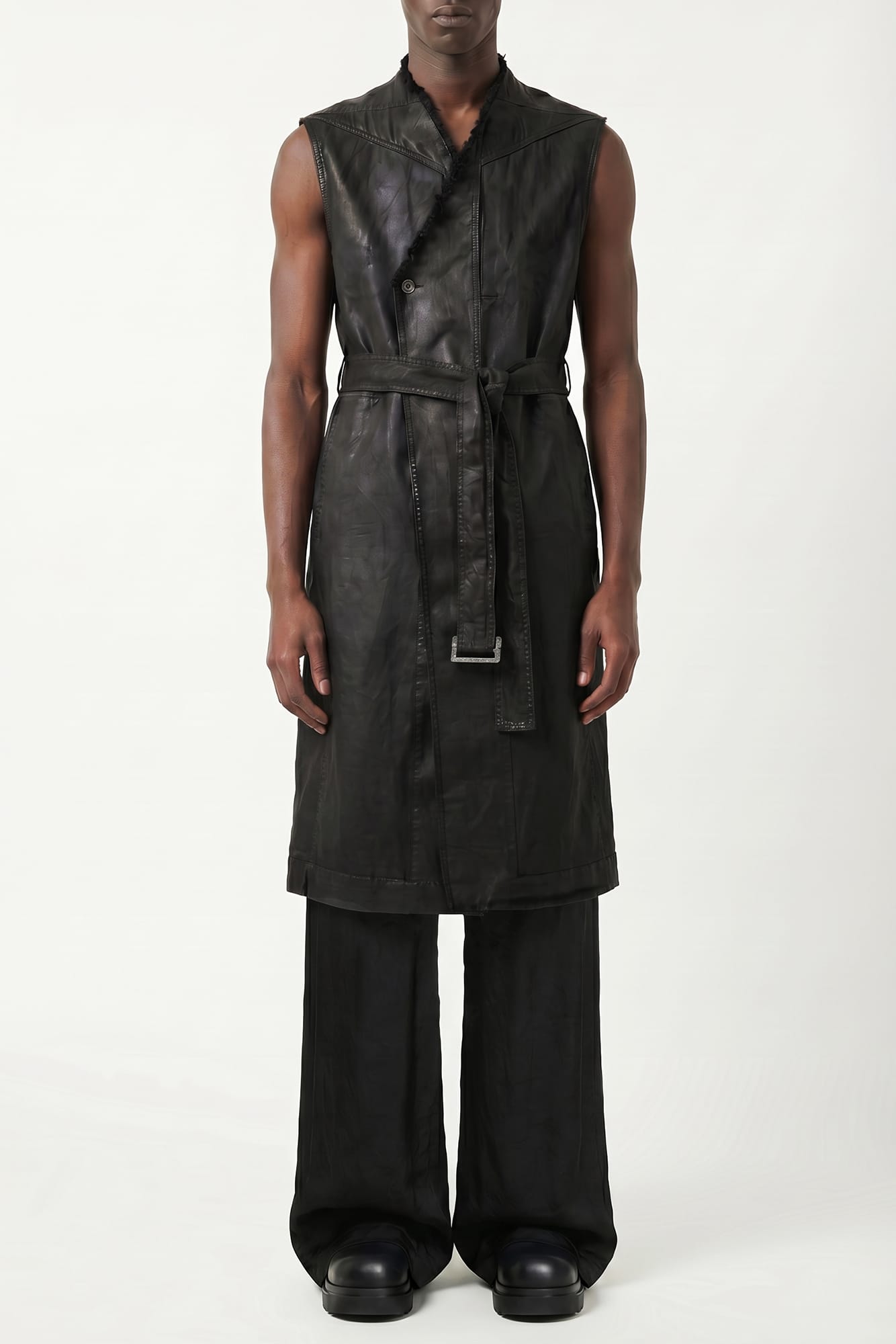Rick Owens SL Temple Coat in Black