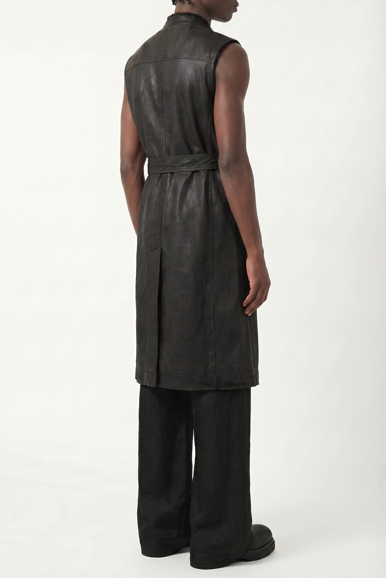 Rick Owens SL Temple Coat in Black back