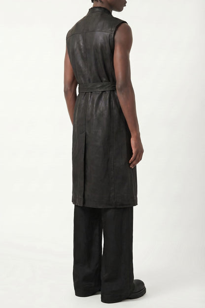 Rick Owens SL Temple Coat in Black back