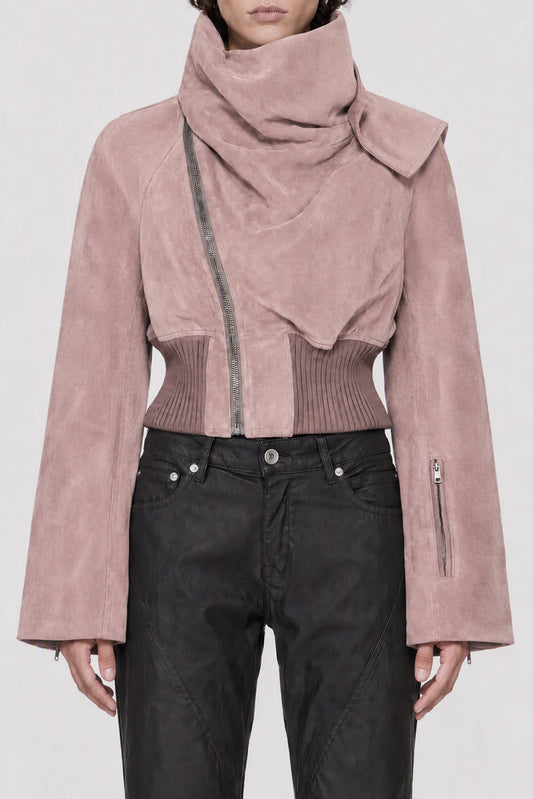 Rick Owens Scarf Flight Bomber in Grape