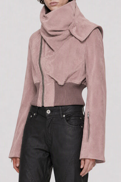 Rick Owens Scarf Flight Bomber in Grape side