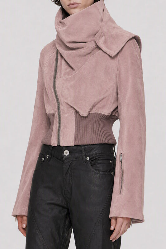 Rick Owens Scarf Flight Bomber in Grape side