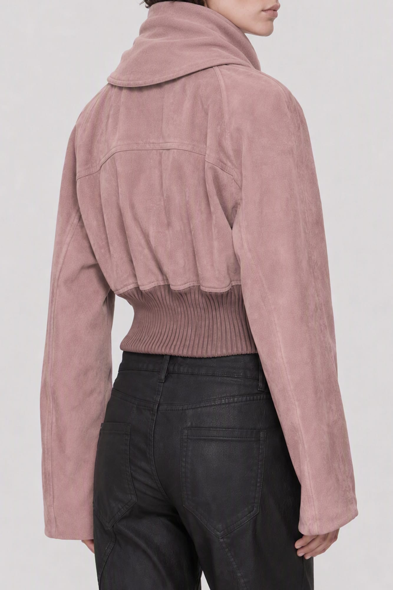 Rick Owens Scarf Flight Bomber in Grape