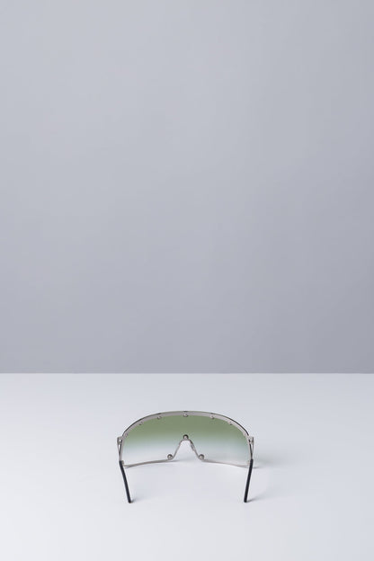 Rick Owens Shielding Sunglasses in Silver back 2