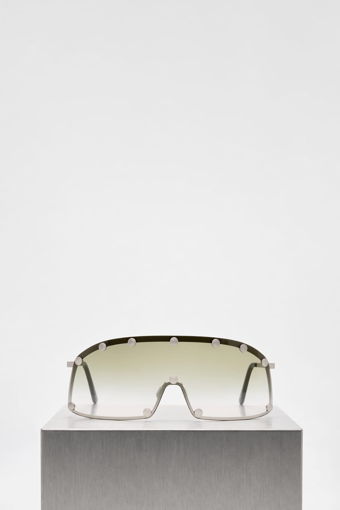 Rick Owens Shielding Sunglasses in Silver and Bosco