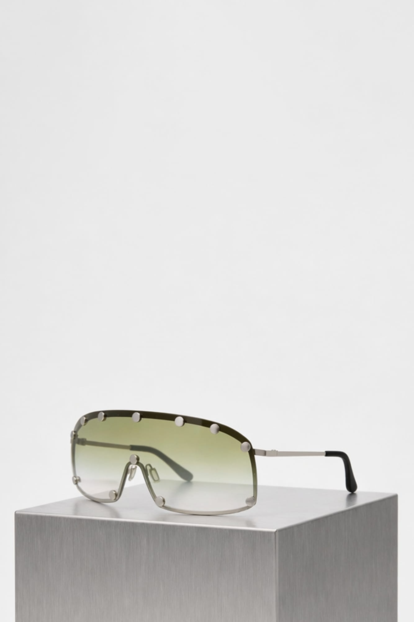 Rick Owens Shielding Sunglasses in Silver and Bosco side