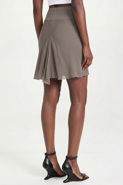Rick Owens Short Bias Skirt in Dust SS26 back