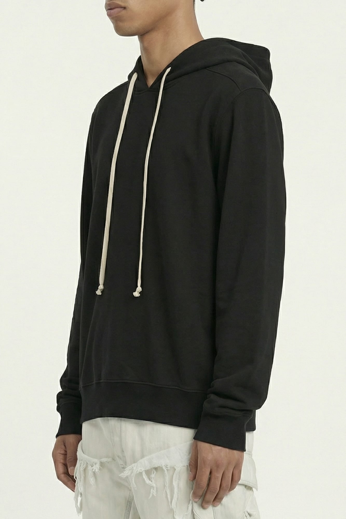 Rick Owens T-Shirt Hoodie in Black side