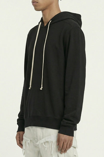 Rick Owens T-Shirt Hoodie in Black side