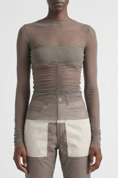Rick Owens Temple Bandeau Top in Dust