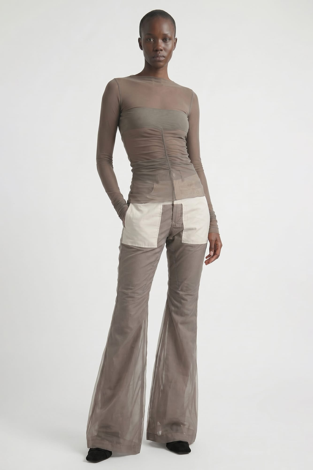 Rick Owens Temple Bandeau Top in Dust