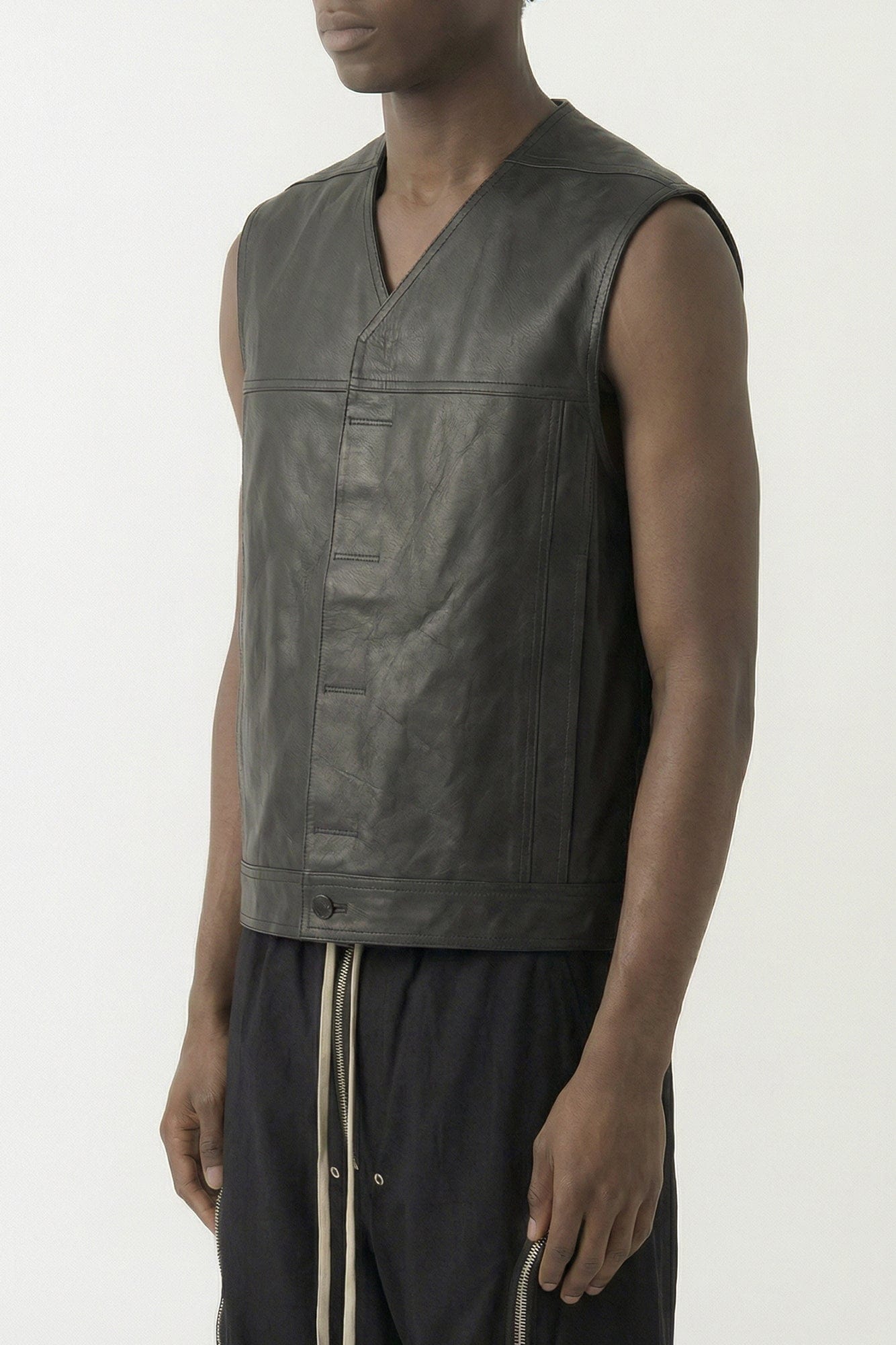 Rick Owens Work Vest in Black SS26