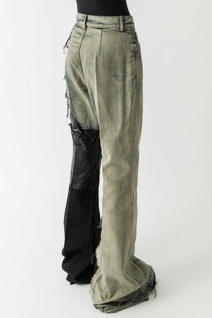 Rick Owens Bolan Bootcut in Reconstructed Black and Hustler back