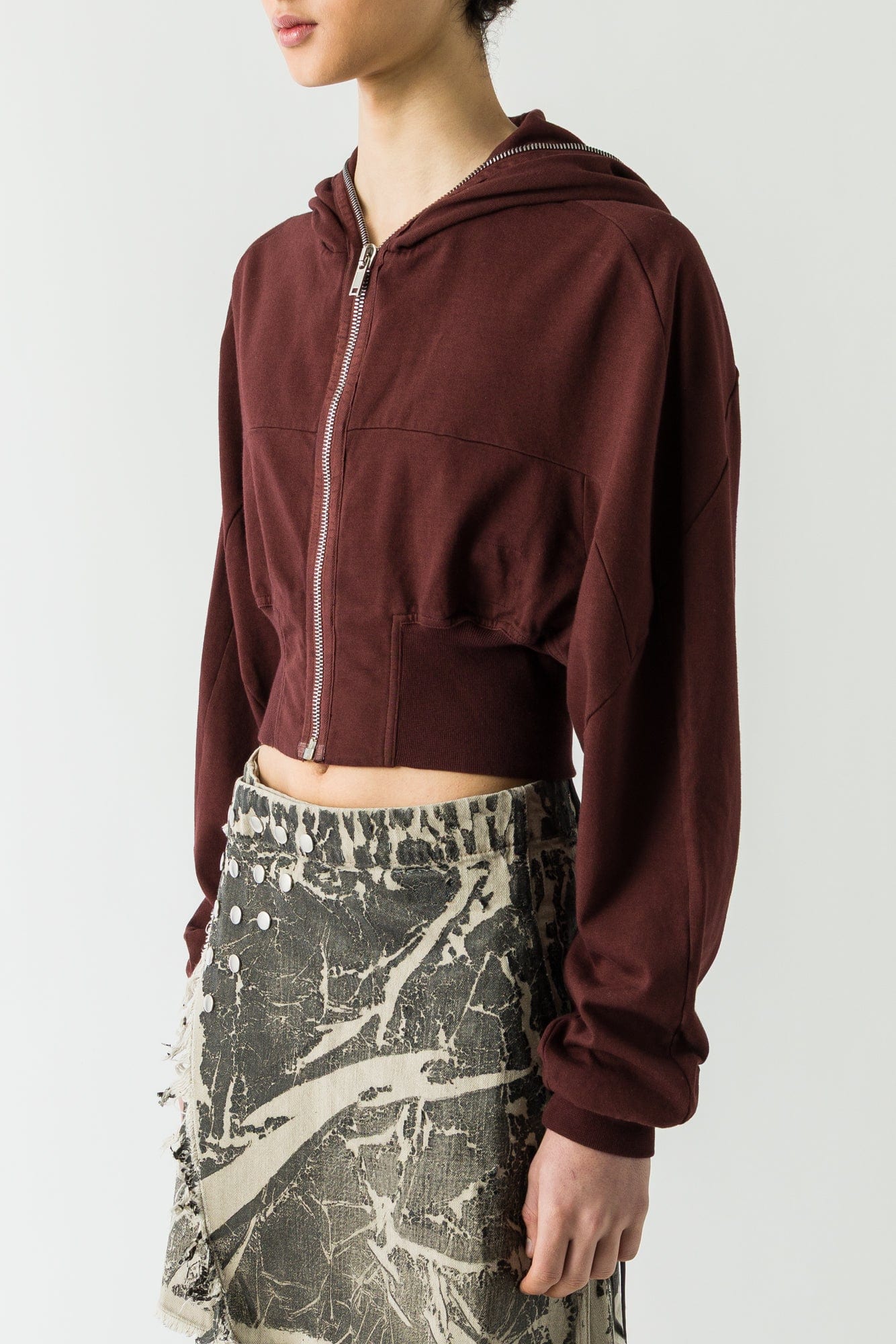 Rick Owens DRKSHDW Collage Gimp Hoodie in Scab side