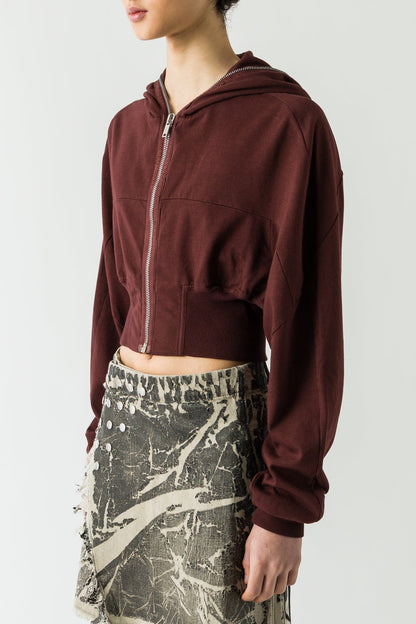 Rick Owens DRKSHDW Collage Gimp Hoodie in Scab side