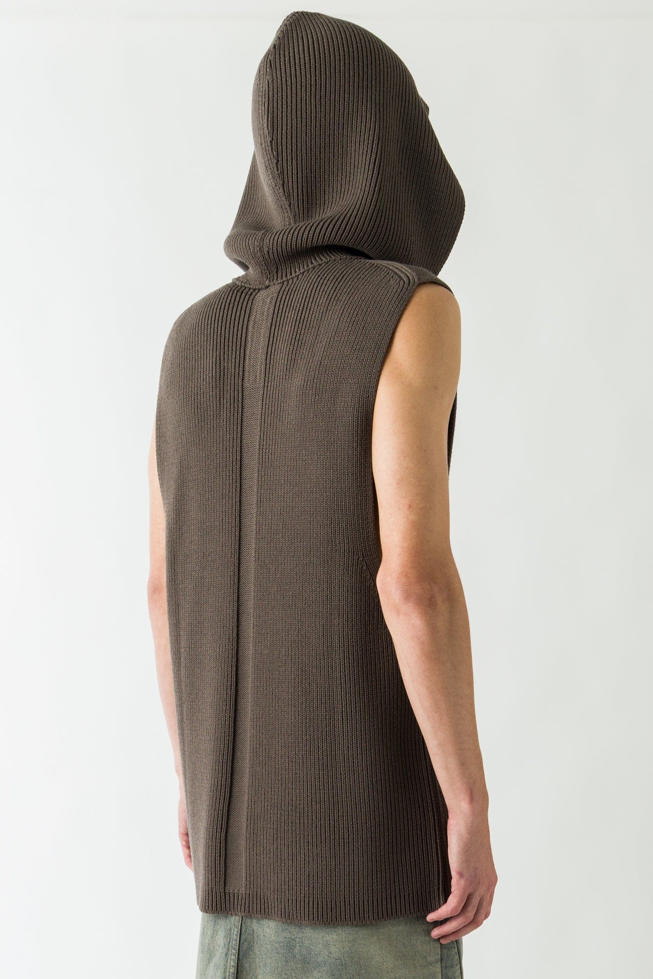 Rick Owens Hooded Tank in Dark Dust