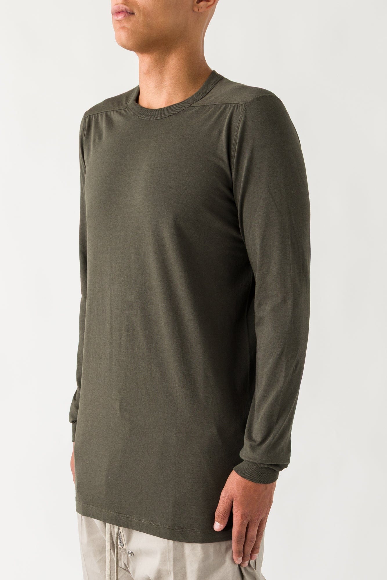 Rick Owens Level Longsleeve T in Bosco side